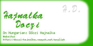 hajnalka doczi business card