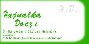 hajnalka doczi business card